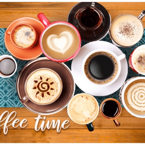 Coffee Time Jigsaw Puzzle - Brown, White, Black - Picture 2 of 3